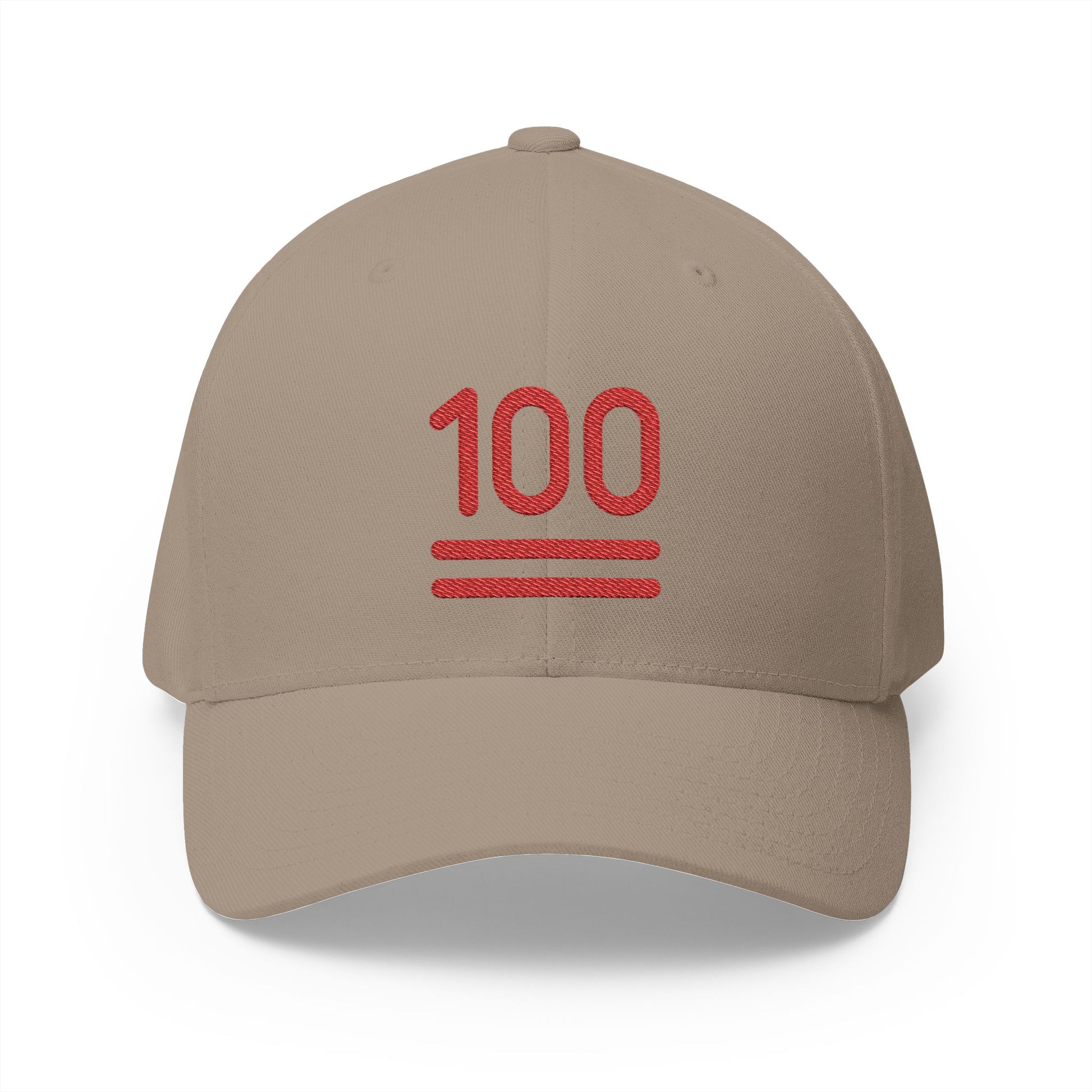 Hundred Points Emoji Khaki Cap – Premium by Capmoji