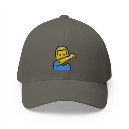 Man Sneezing Into Elbow Emoji Olive Cap – Premium by Capmoji