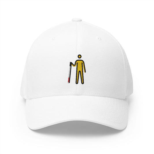 Man With White Cane Emoji White Cap – Premium by Capmoji