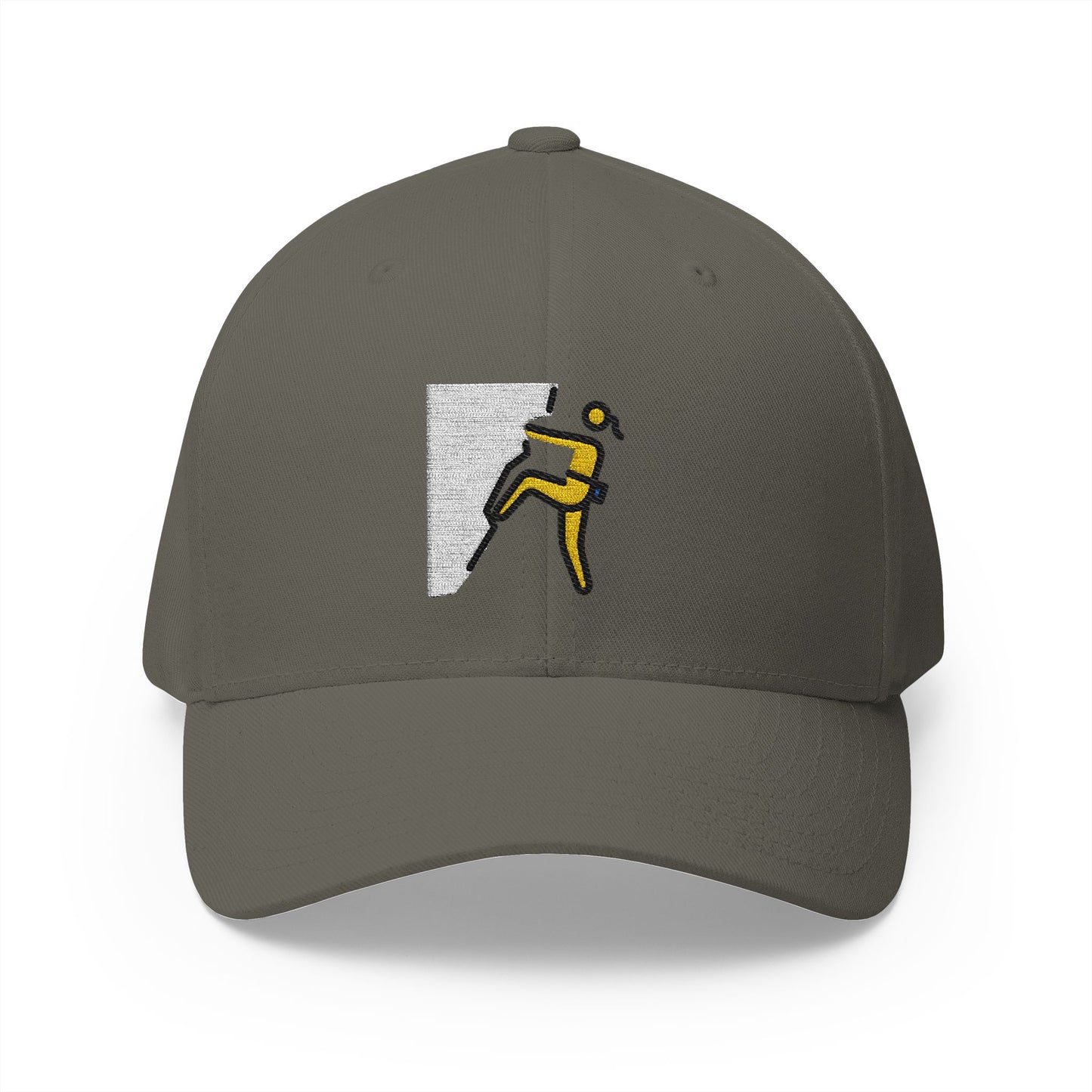 Woman Climbing Emoji Olive Cap – Premium by Capmoji