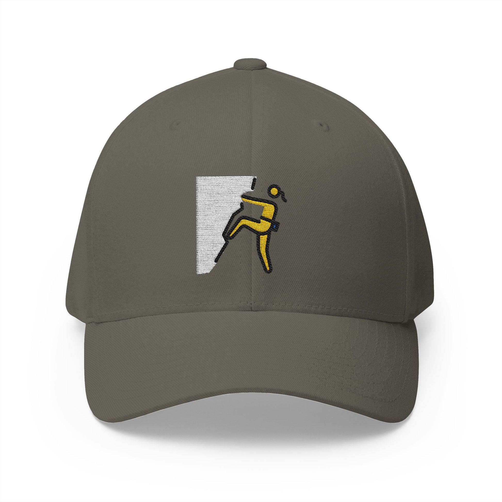 Woman Climbing Emoji Olive Cap – Premium by Capmoji