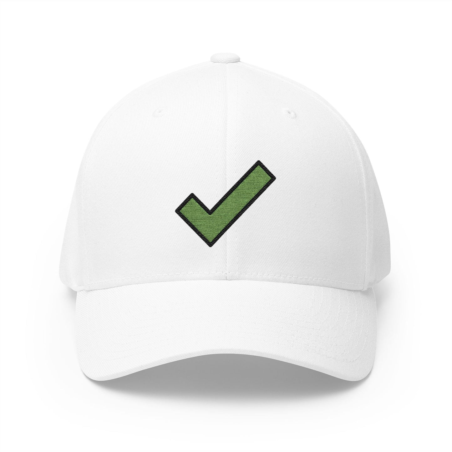Check Mark Emoji White Cap – Premium by Capmoji