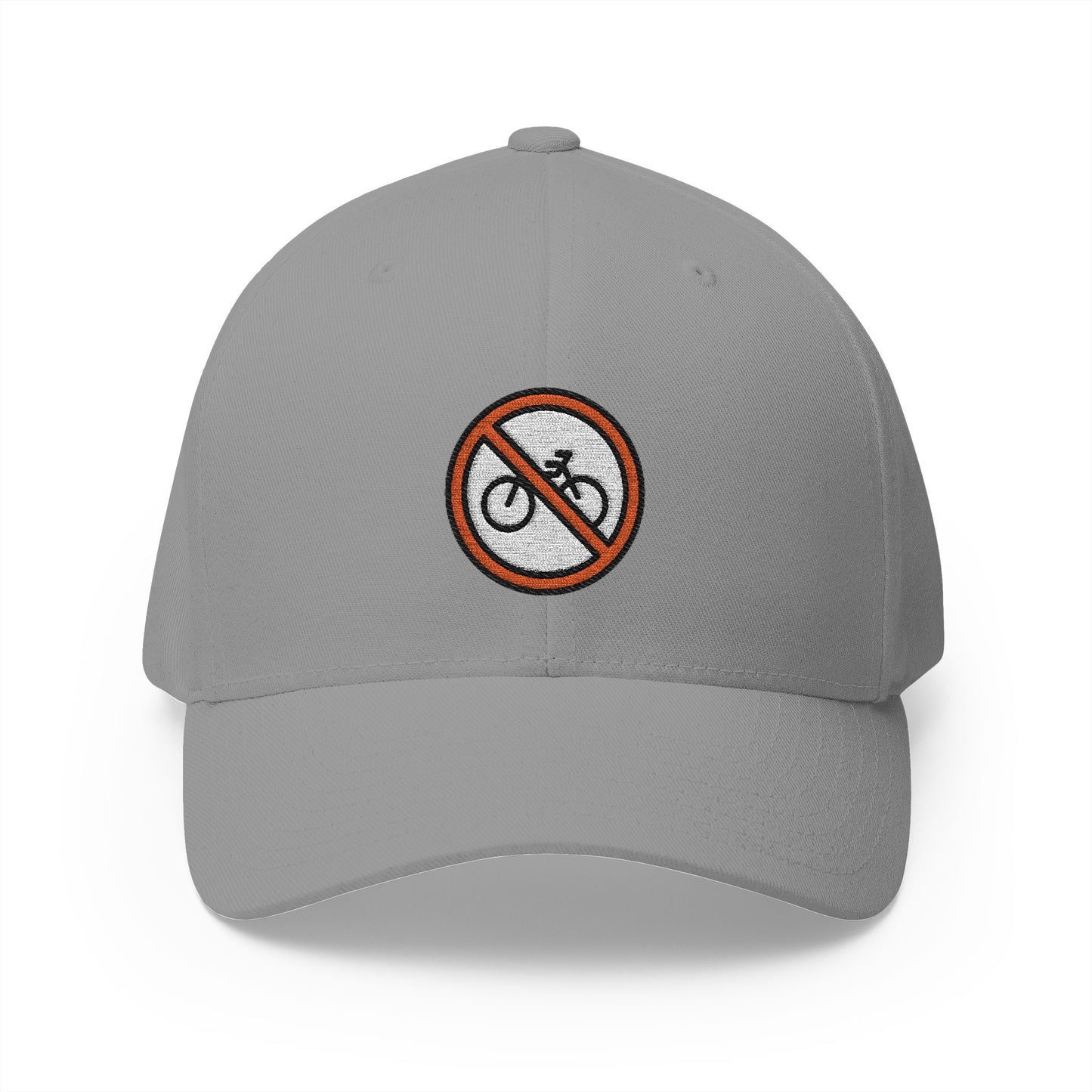 No Bicycles Emoji Grey Cap – Premium by Capmoji