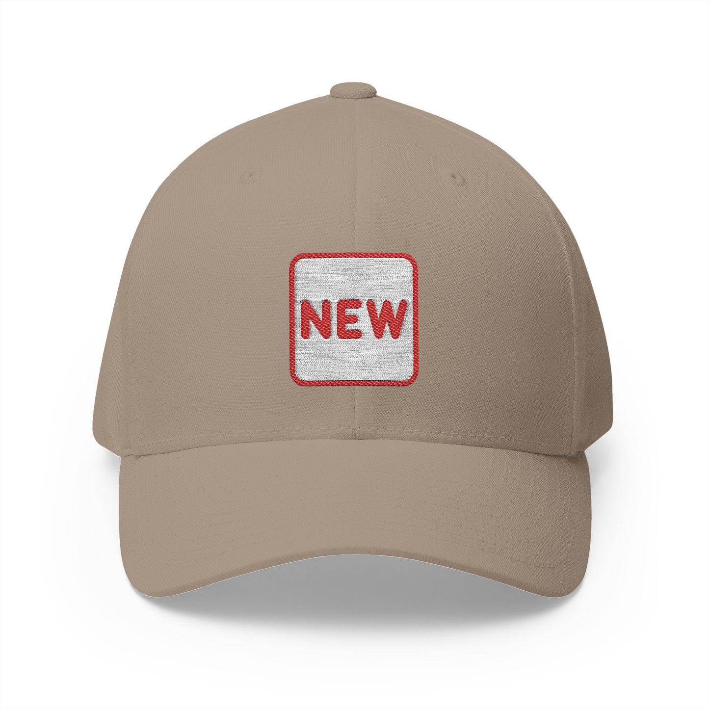 New Button Emoji Khaki Cap – Premium by Capmoji