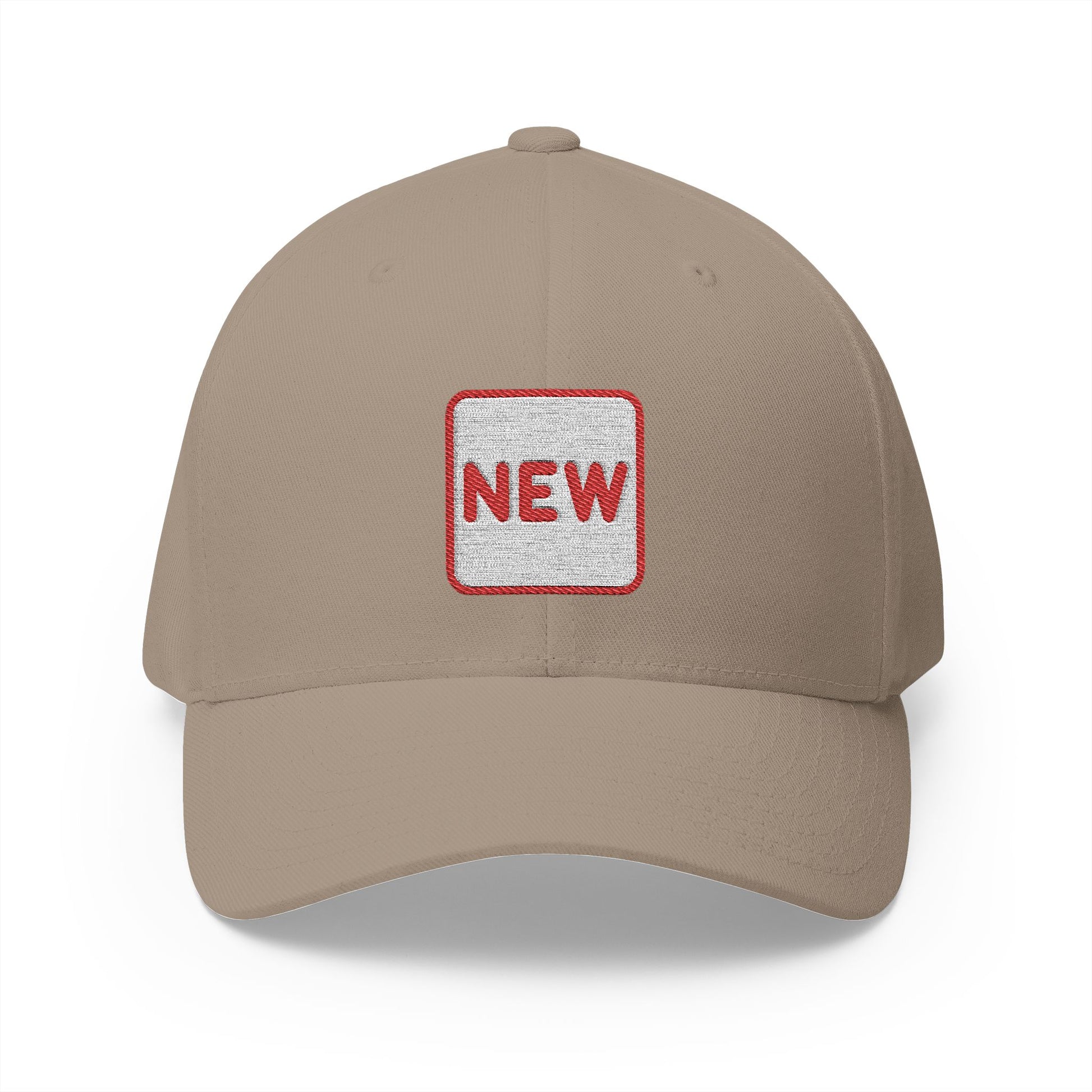 New Button Emoji Khaki Cap – Premium by Capmoji