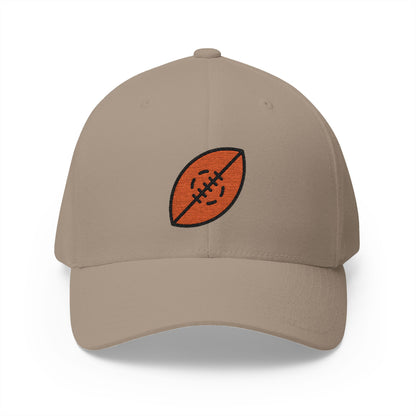 Rugby Football Emoji Khaki Cap – Premium by Capmoji