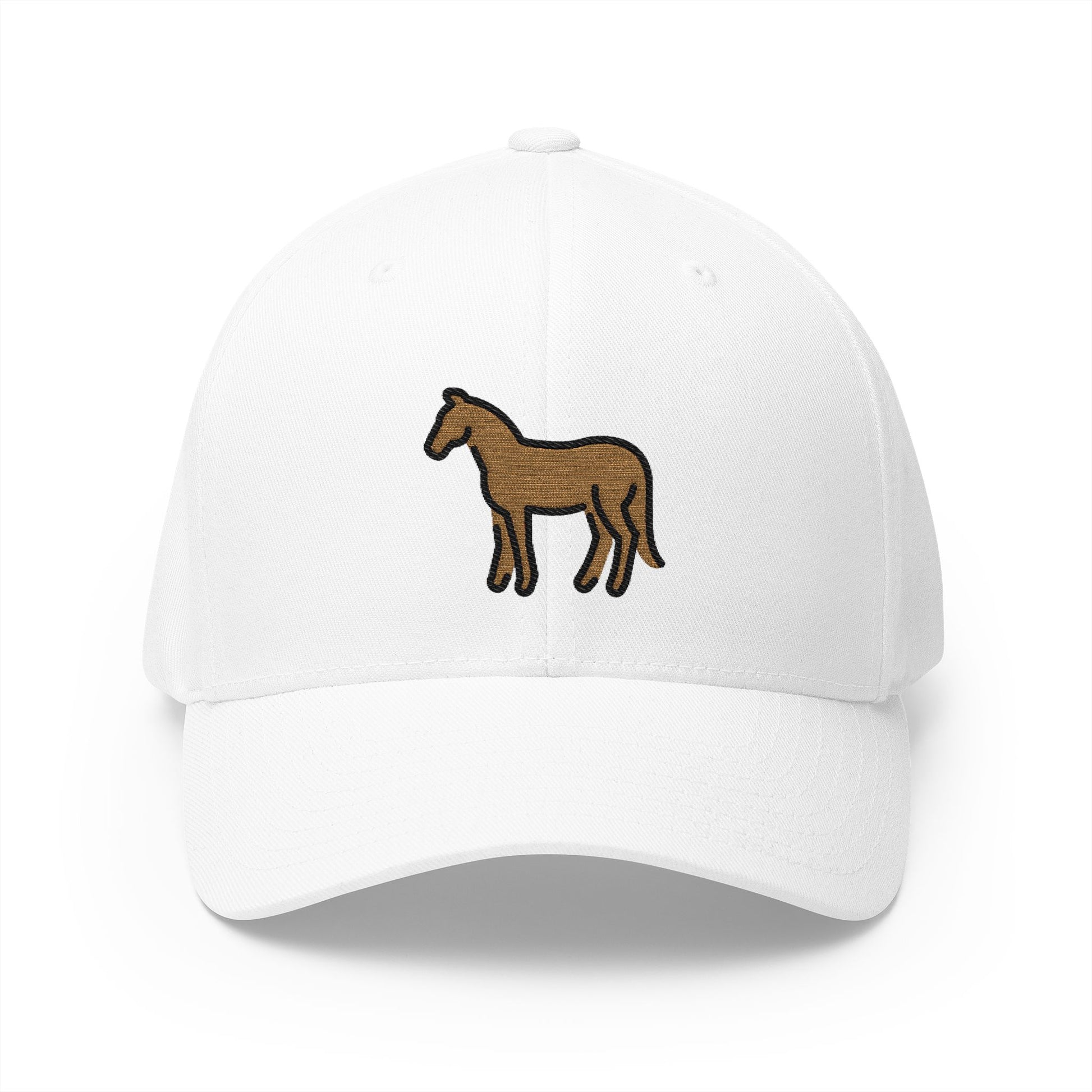 Horse Emoji White Cap – Premium by Capmoji