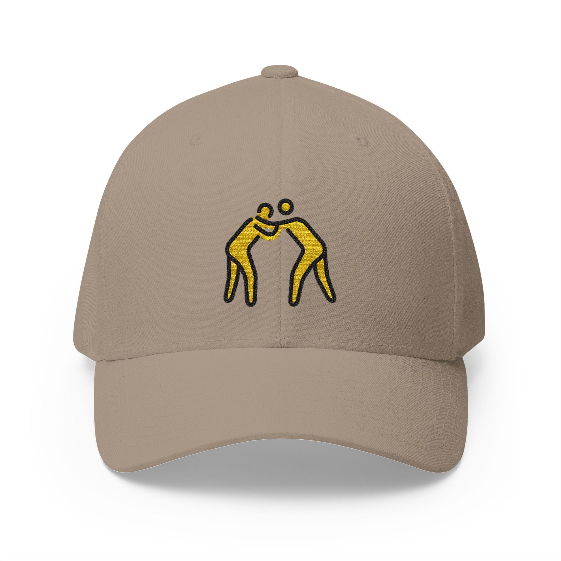 Men Wrestling Emoji Khaki Cap – Premium by Capmoji