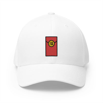 Red Envelope Emoji White Cap – Premium by Capmoji