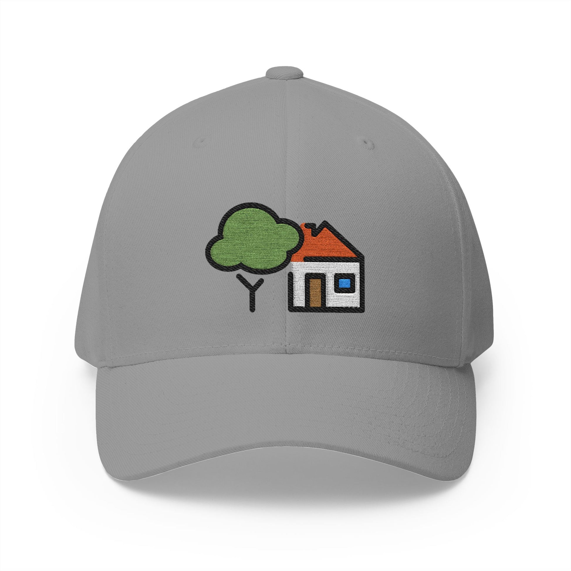 House With Garden Emoji Grey Cap – Premium by Capmoji