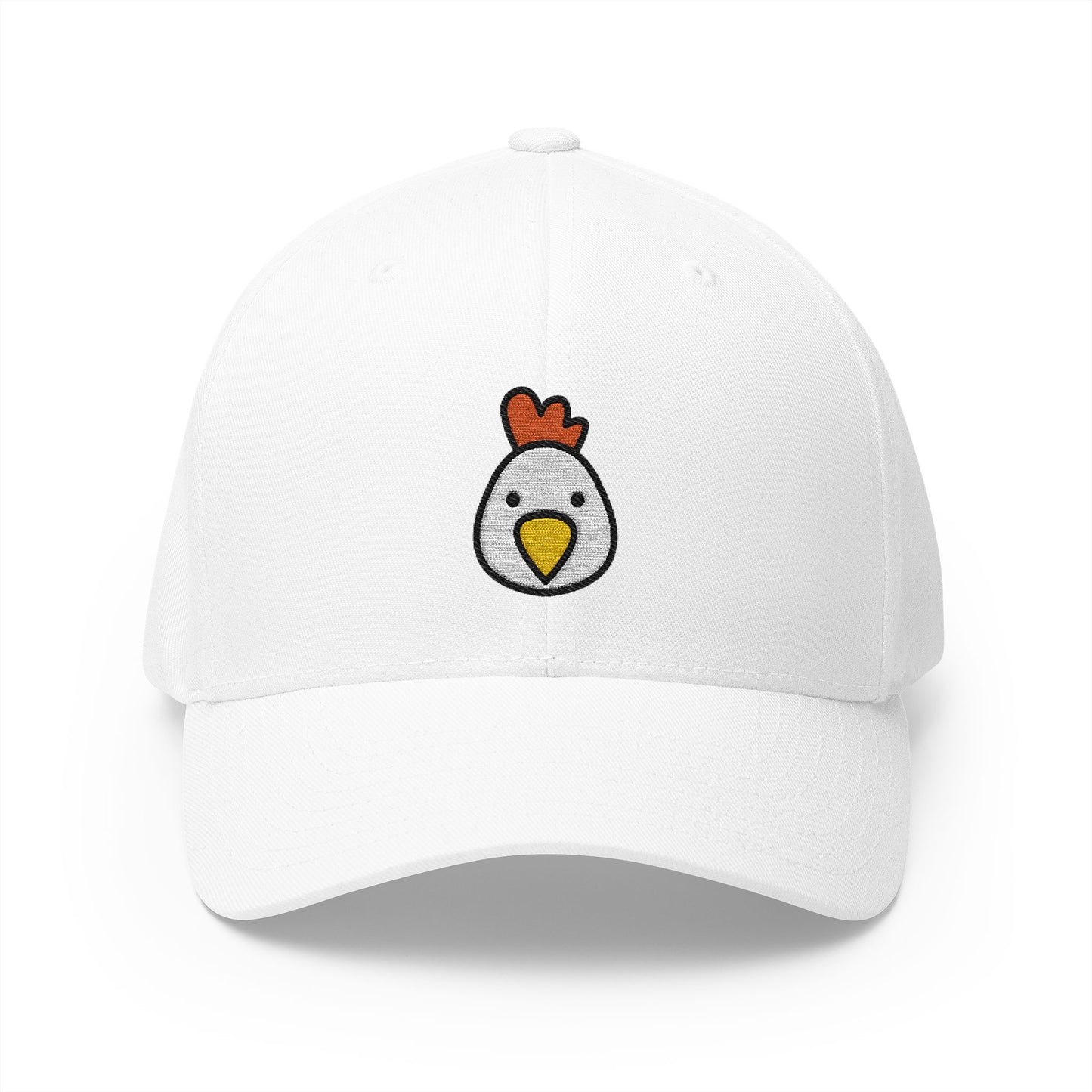 Chicken Emoji White Cap – Premium by Capmoji
