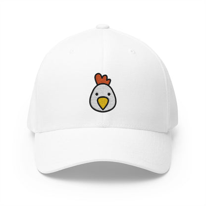 Chicken Emoji White Cap – Premium by Capmoji