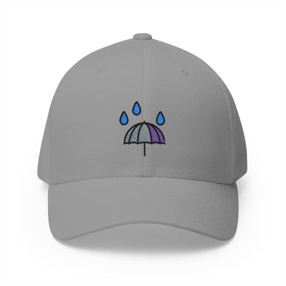 Umbrella With Rain Drops Emoji Grey Cap – Premium by Capmoji