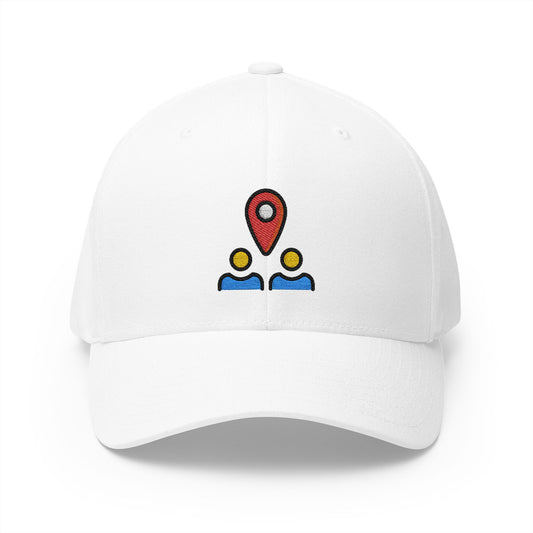 Assembly Point Emoji White Cap – Premium by Capmoji
