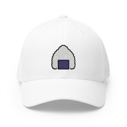 Rice Ball Emoji White Cap – Premium by Capmoji