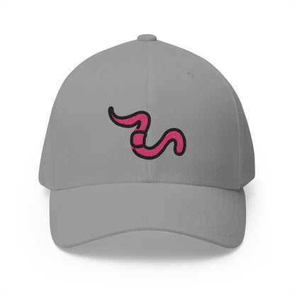 Worm Emoji Grey Cap – Premium by Capmoji