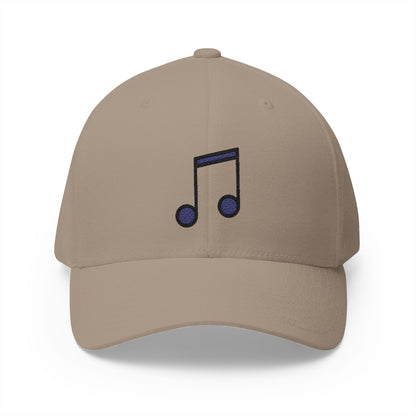 Musical Note Emoji Khaki Cap – Premium by Capmoji