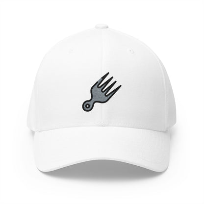 Hair Pick Emoji White Cap – Premium by Capmoji