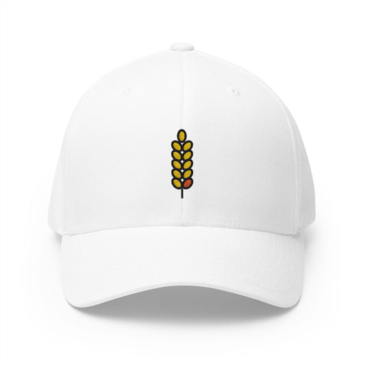 Sheaf Of Rice Emoji White Cap – Premium by Capmoji