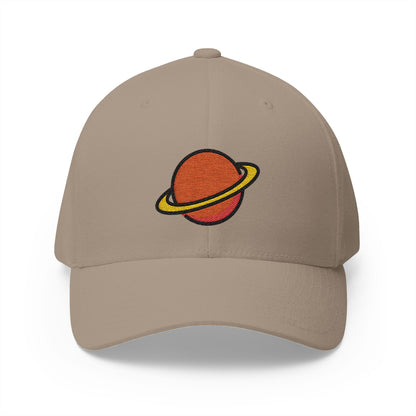 Ringed Planet Emoji Khaki Cap – Premium by Capmoji