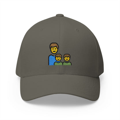 Family: Man, Boy, Boy Emoji Olive Cap – Premium by Capmoji