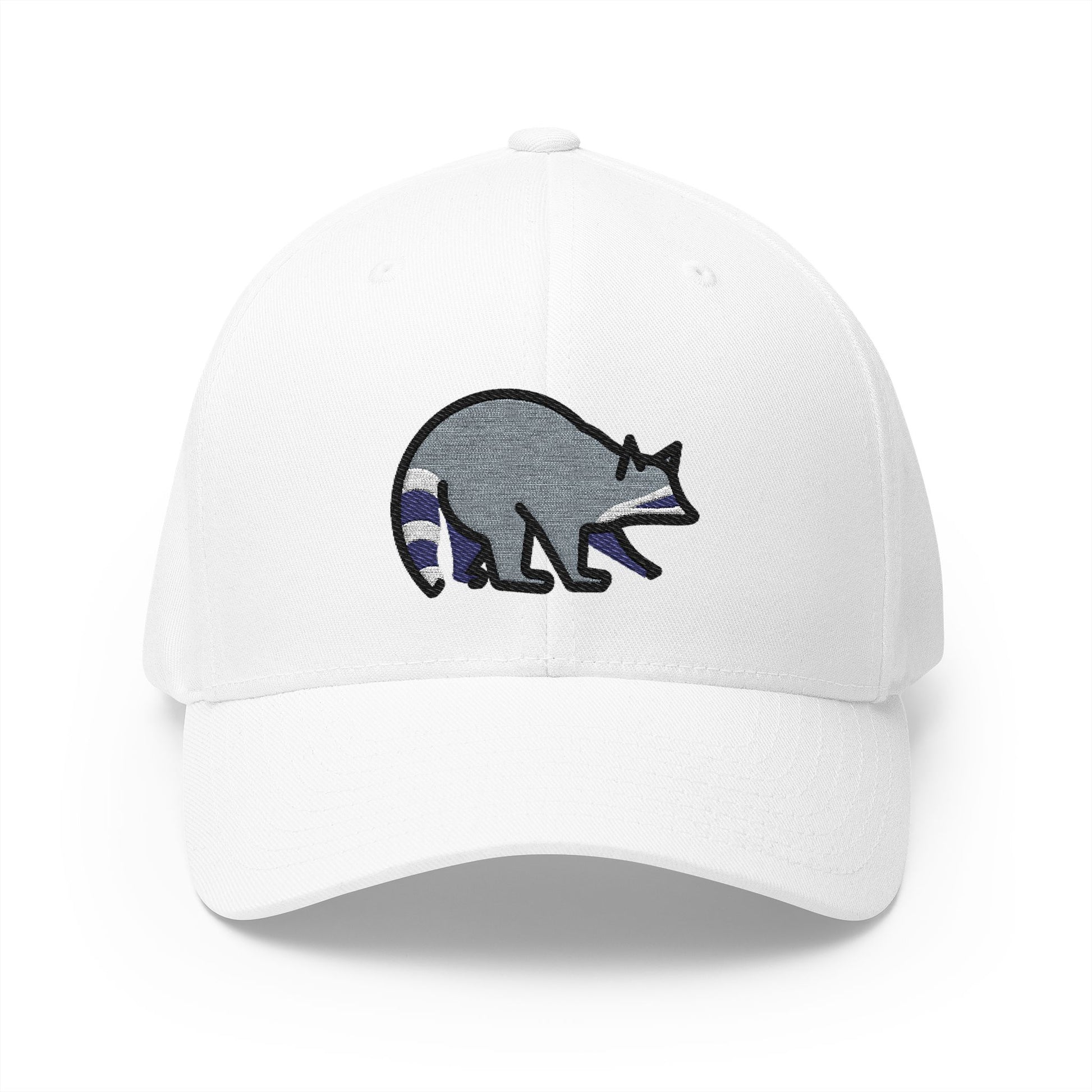 Raccoon Emoji White Cap – Premium by Capmoji