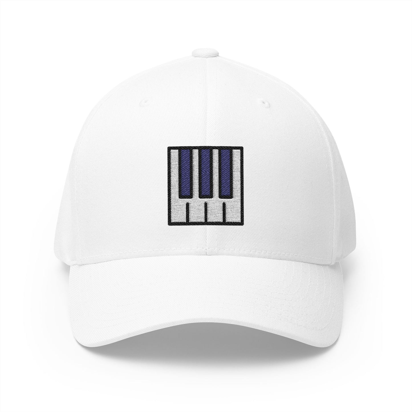 Musical Keyboard Emoji White Cap – Premium by Capmoji