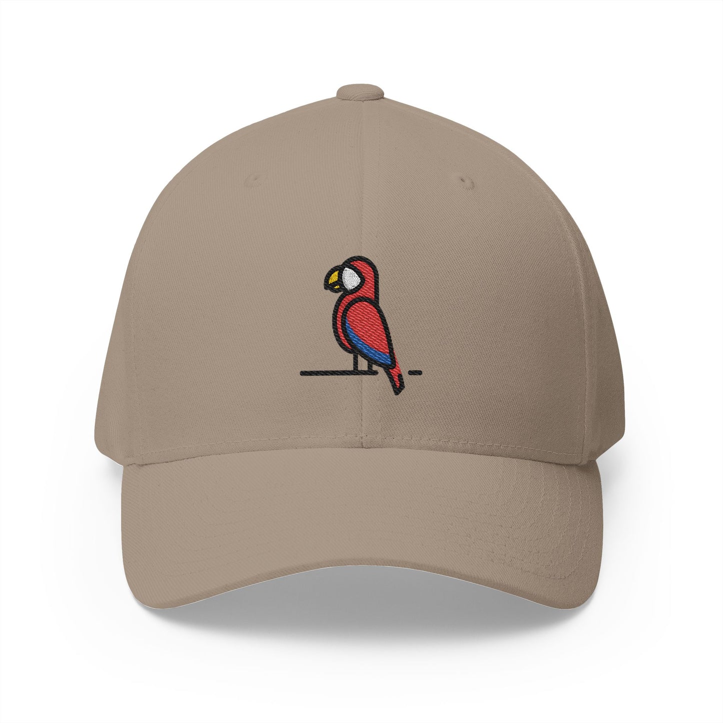 Parrot Emoji Khaki Cap – Premium by Capmoji