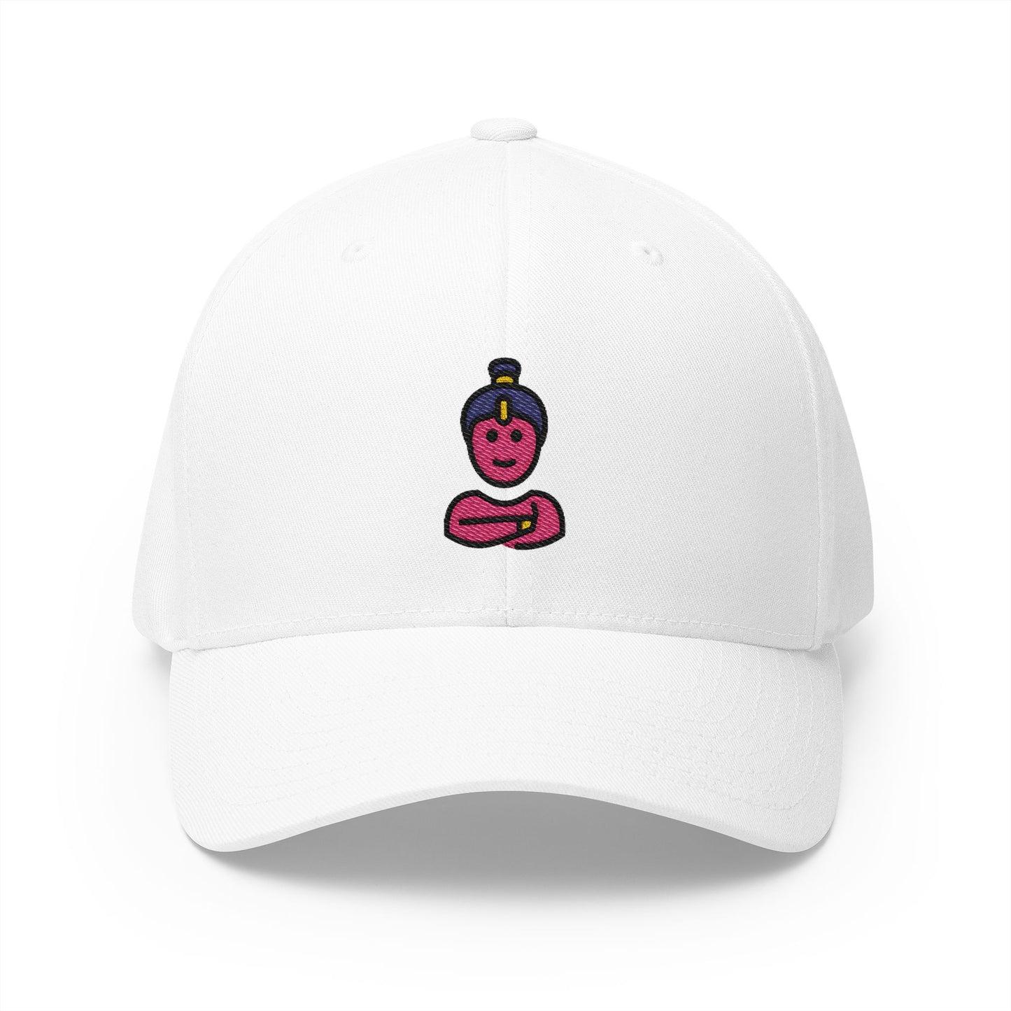 Woman Genie Emoji White Cap – Premium by Capmoji