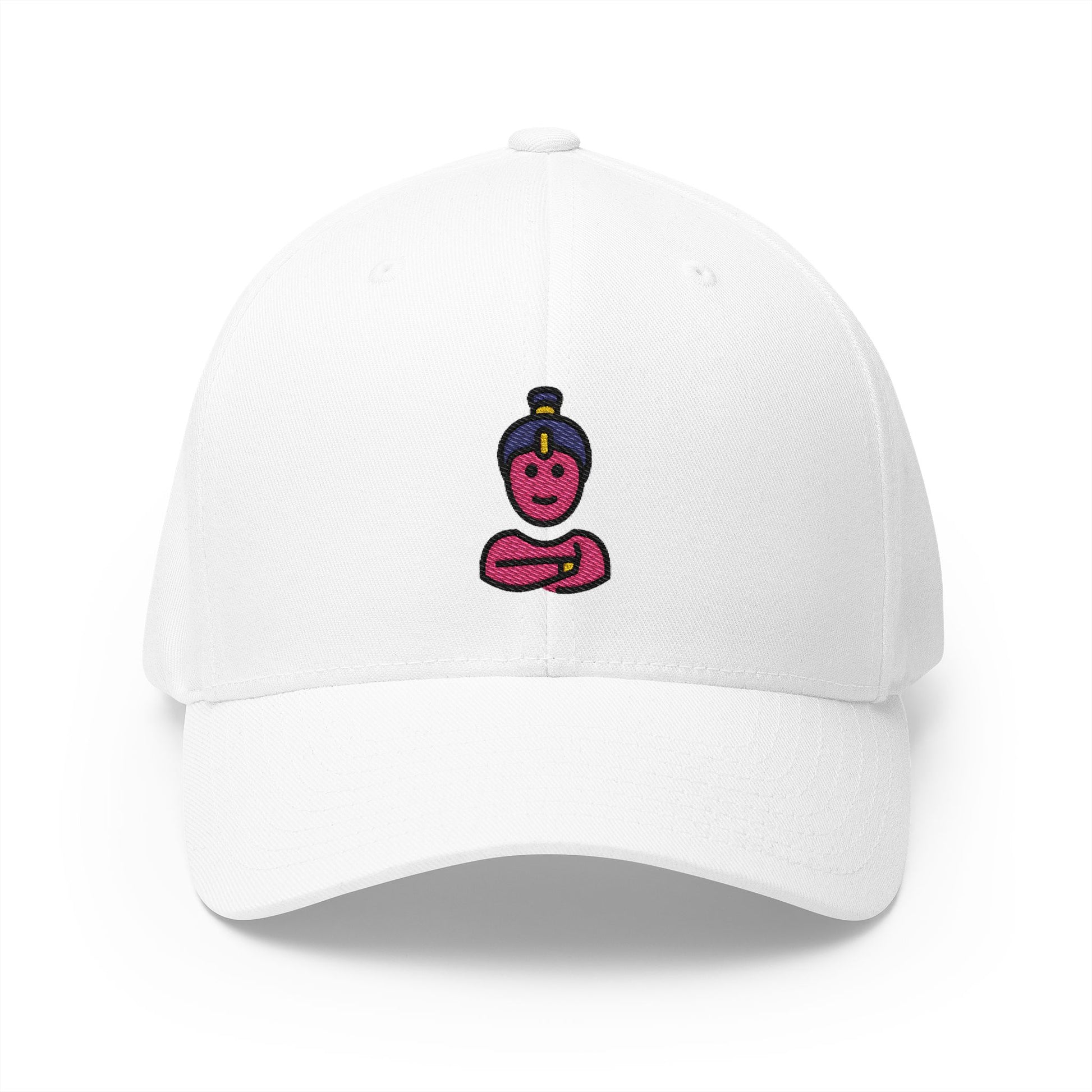 Woman Genie Emoji White Cap – Premium by Capmoji