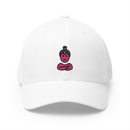 Woman Genie Emoji White Cap – Premium by Capmoji