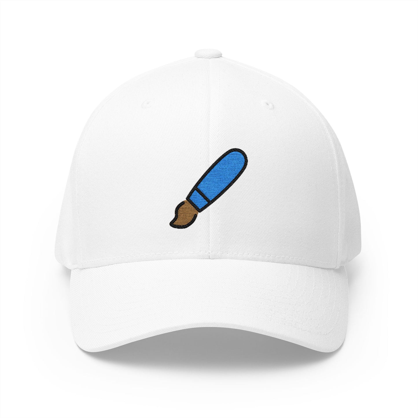 Paintbrush Emoji White Cap – Premium by Capmoji