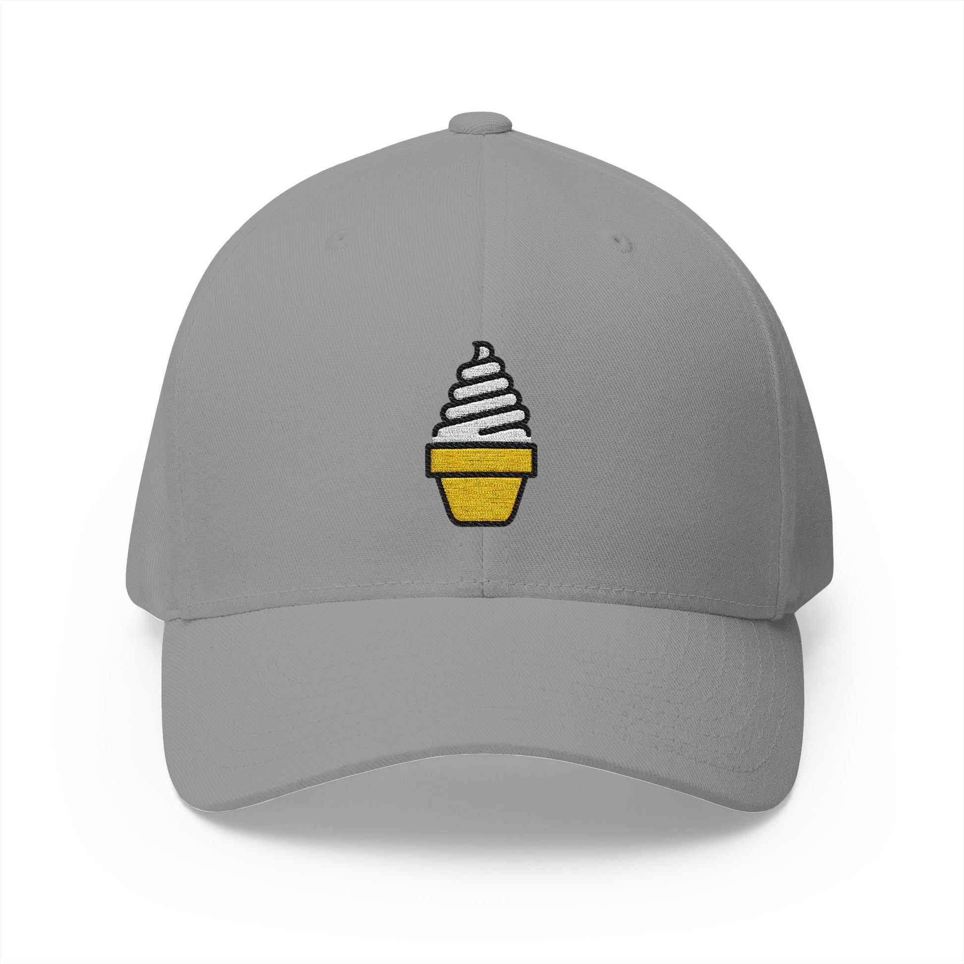 Soft Ice Cream Emoji Grey Cap – Premium by Capmoji
