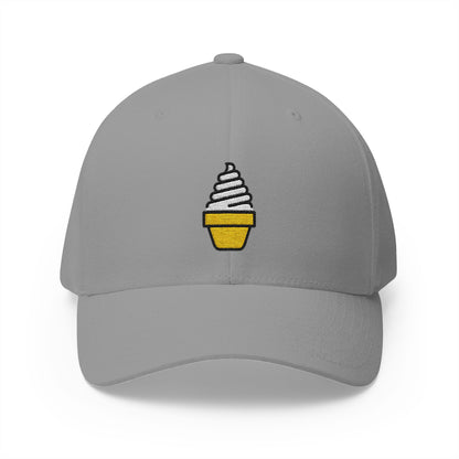 Soft Ice Cream Emoji Grey Cap – Premium by Capmoji