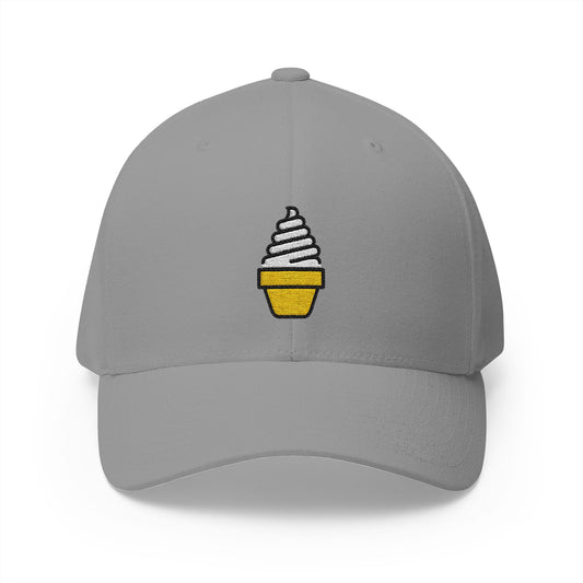 Soft Ice Cream Emoji Grey Cap – Premium by Capmoji