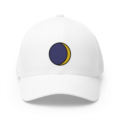 Waxing Crescent Moon Emoji White Cap – Premium by Capmoji