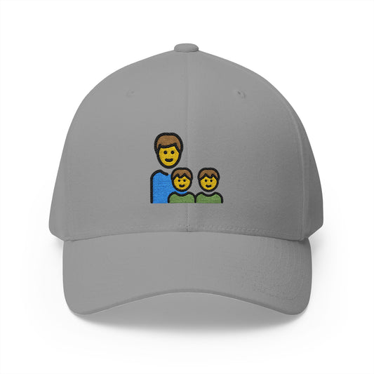 Family: Man, Boy, Boy Emoji Grey Cap – Premium by Capmoji
