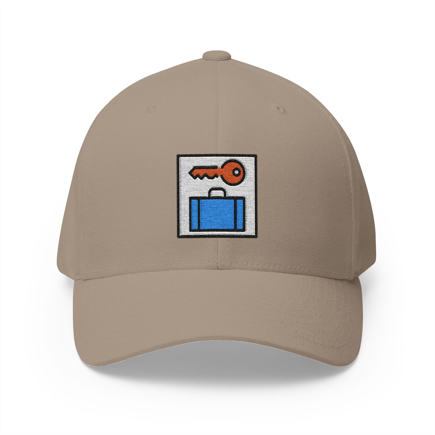 Left Luggage Emoji Khaki Cap – Premium by Capmoji
