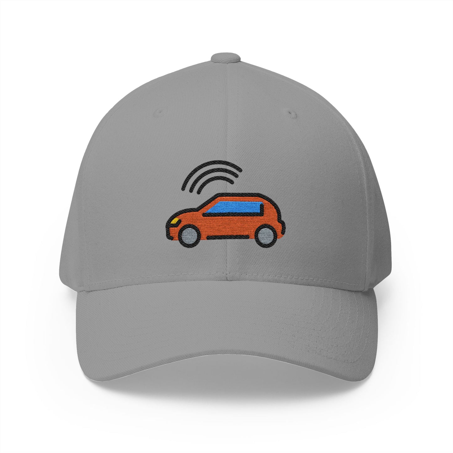 Autonomous Car Emoji Grey Cap – Premium by Capmoji