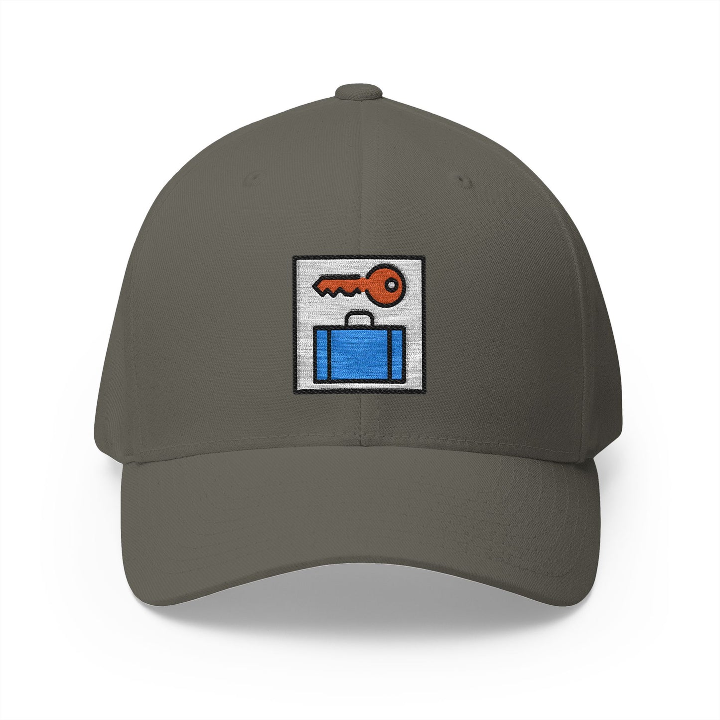 Left Luggage Emoji Olive Cap – Premium by Capmoji