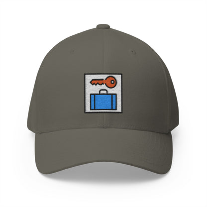 Left Luggage Emoji Olive Cap – Premium by Capmoji