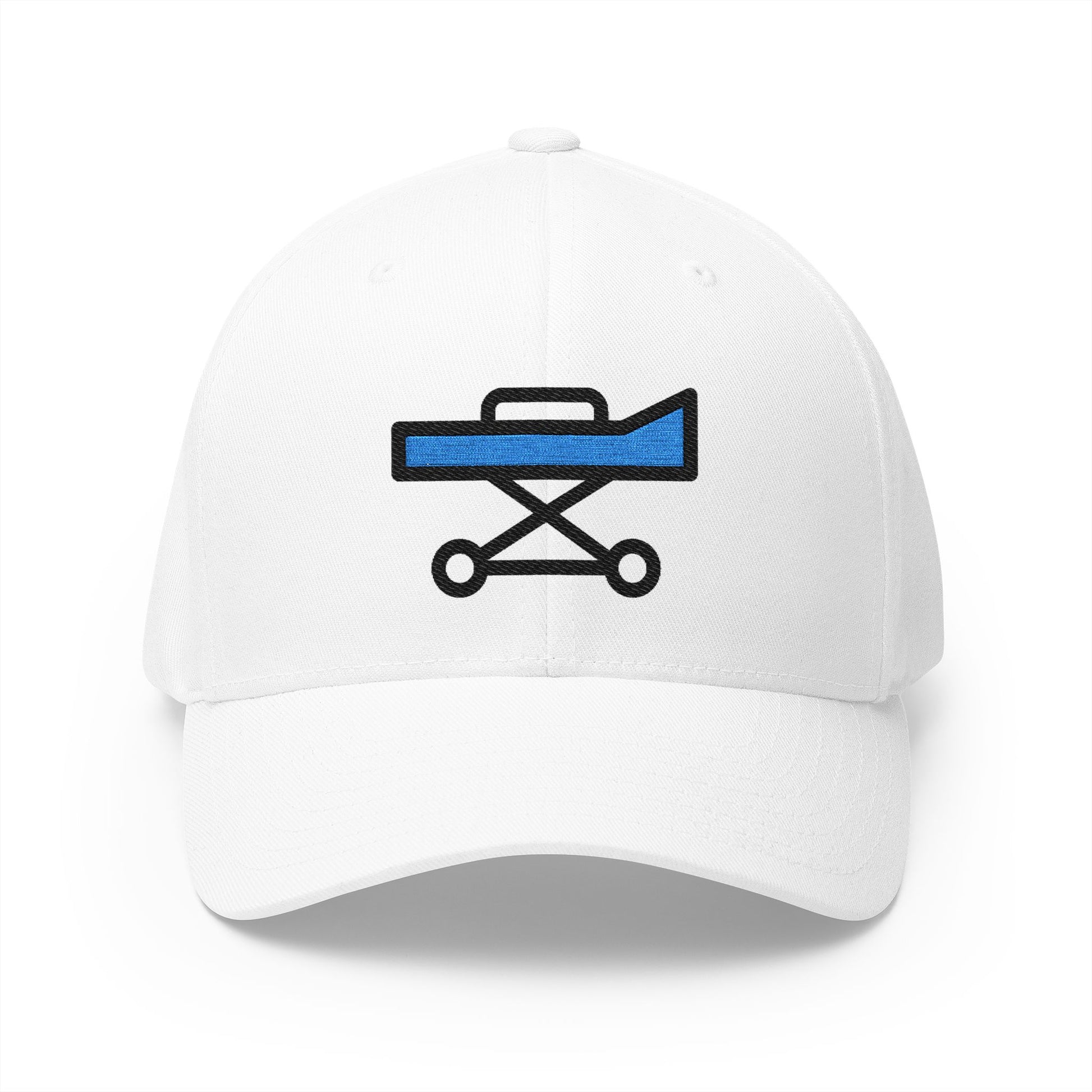 Stretcher Emoji White Cap – Premium by Capmoji