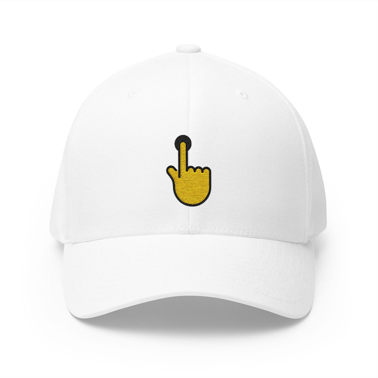 Hold Emoji White Cap – Premium by Capmoji