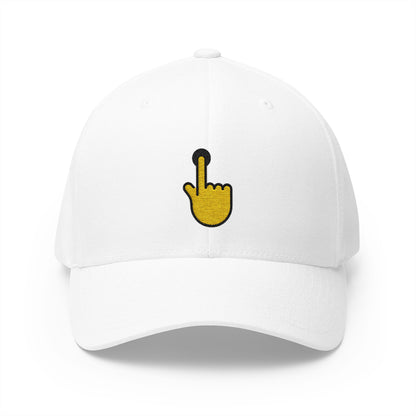 Hold Emoji White Cap – Premium by Capmoji