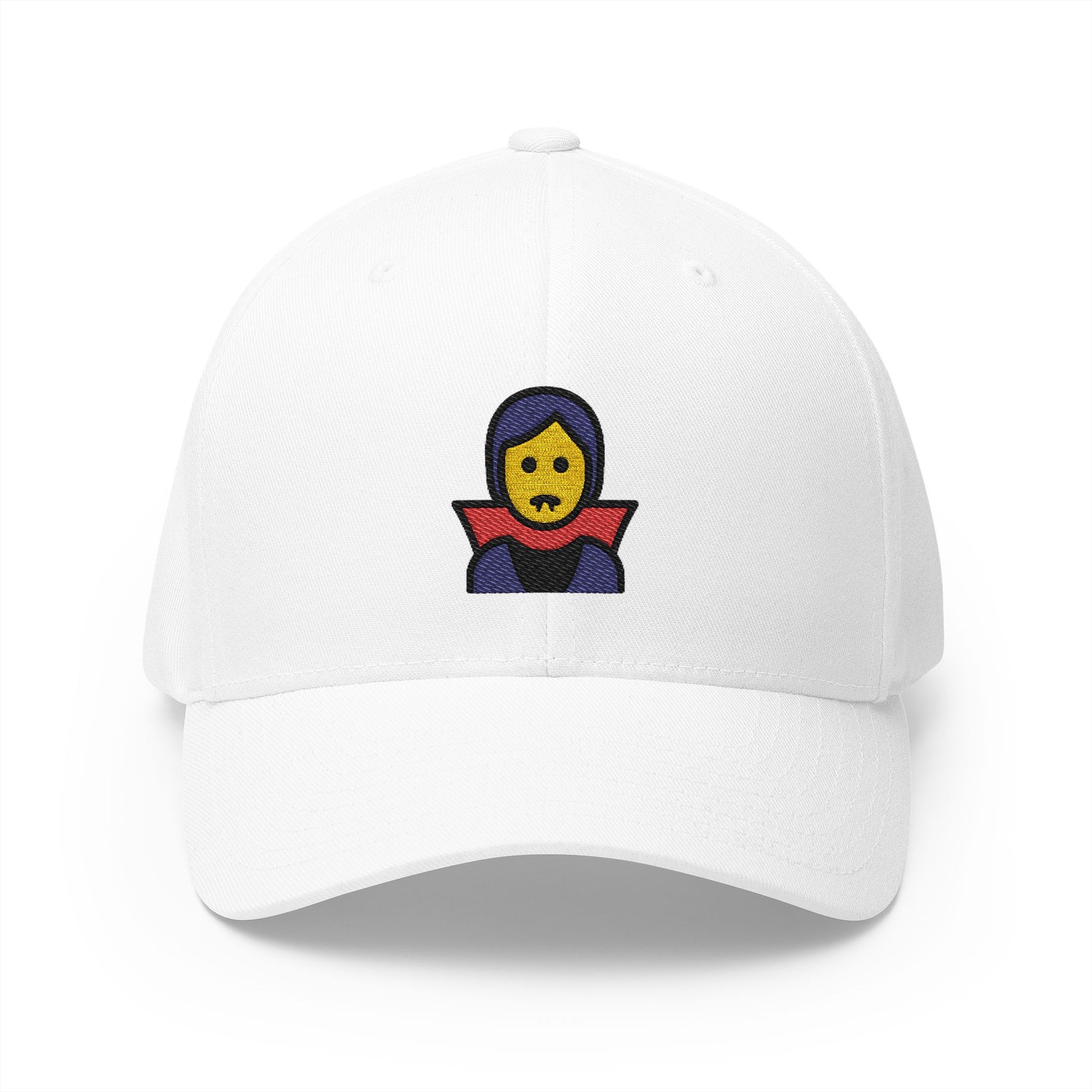 Vampire Emoji White Cap – Premium by Capmoji