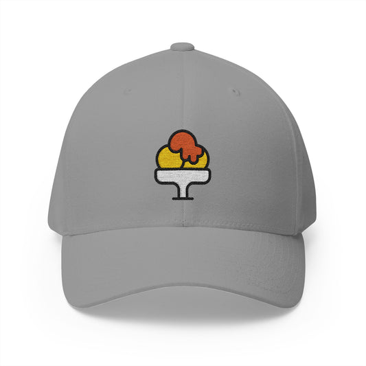 Shaved Ice Emoji Grey Cap – Premium by Capmoji