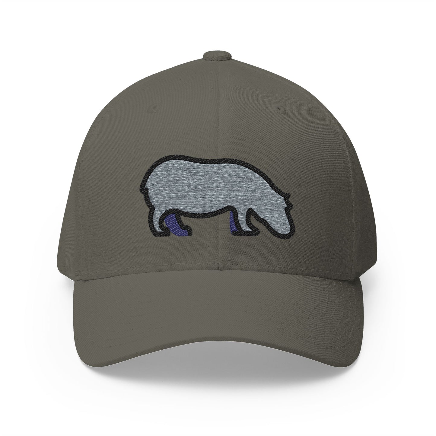 Hippopotamus Emoji Olive Cap – Premium by Capmoji