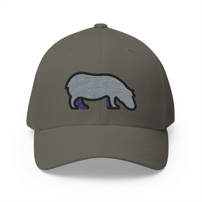 Hippopotamus Emoji Olive Cap – Premium by Capmoji