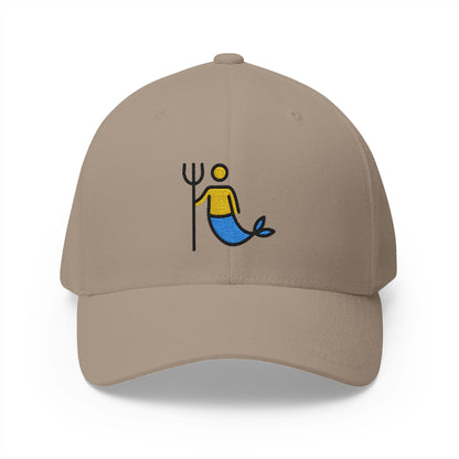 Merman Emoji Khaki Cap – Premium by Capmoji