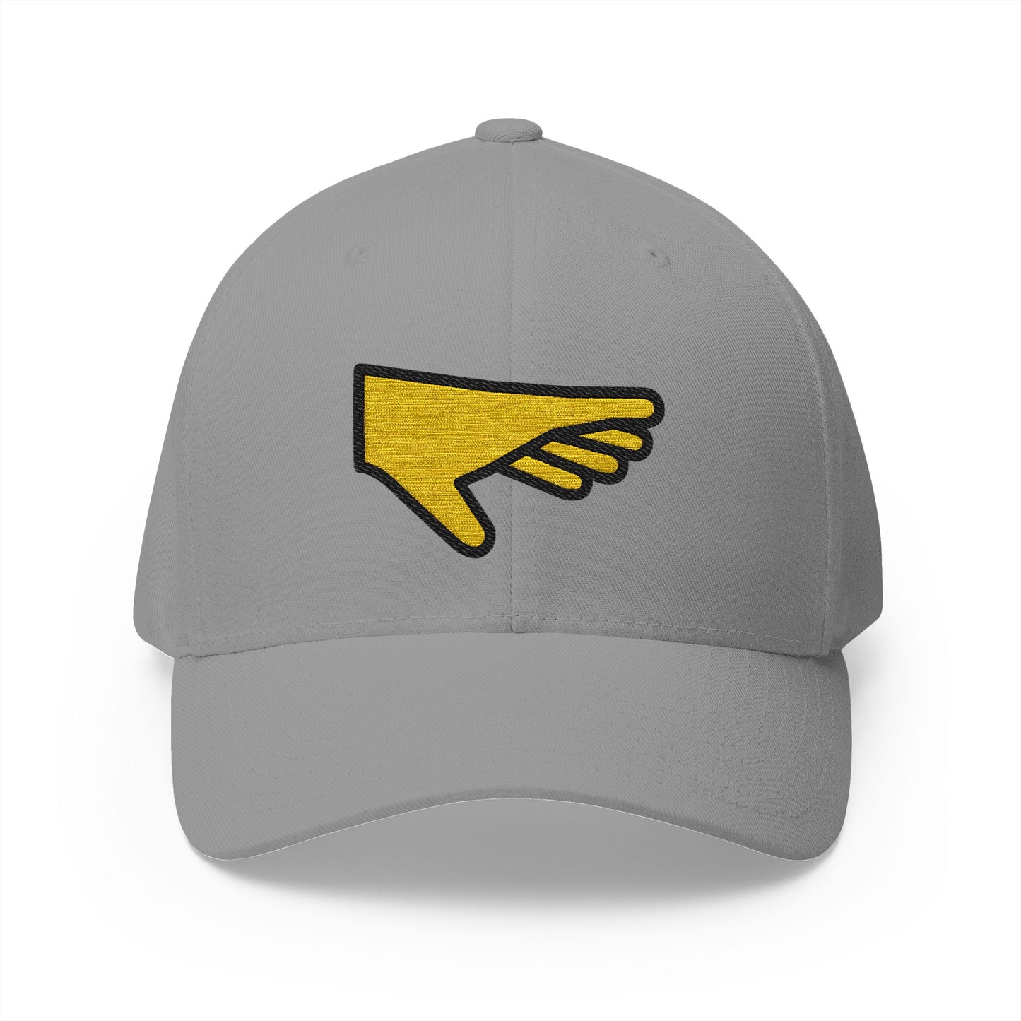 Palm Down Hand Emoji Grey Cap – Premium by Capmoji
